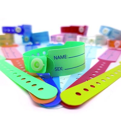 Entretenimiento Ocasión Brazalete de identificación de PVC/Vinilo 100pcs Pulsera médica personalizada desechable