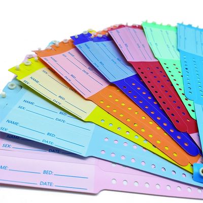 Entretenimiento Ocasión Brazalete de identificación de PVC/Vinilo 100pcs Pulsera médica personalizada desechable