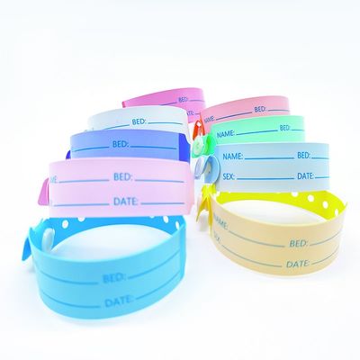 Entretenimiento Ocasión Brazalete de identificación de PVC/Vinilo 100pcs Pulsera médica personalizada desechable