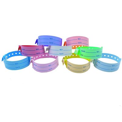 Entretenimiento Ocasión Brazalete de identificación de PVC/Vinilo 100pcs Pulsera médica personalizada desechable