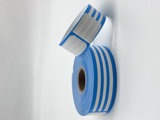 TODAS las pulseras de código QR térmico imprimibles con autoadhesivo en azul