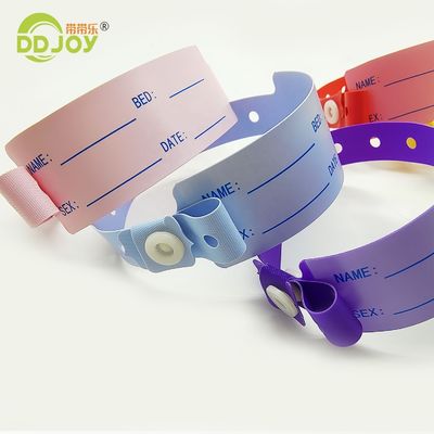 Pulseras de identificación desechables de vinilo escritas personalizadas para pacientes hospitalizados