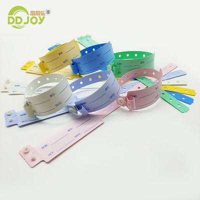 Pulseras de identificación desechables de vinilo escritas personalizadas para pacientes hospitalizados