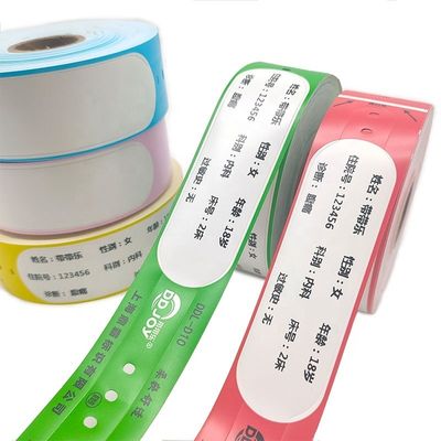 Impresión directa de carteles de hospital Brazaletes para adultos con código de barras y tipo de material de papel
