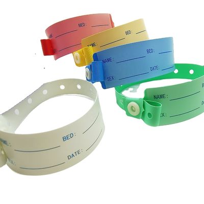 Brazalete de vinilo blando con logotipo personalizado para la identificación del paciente del hospital