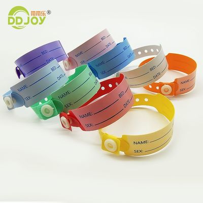 Brazalete de vinilo blando con logotipo personalizado para la identificación del paciente del hospital