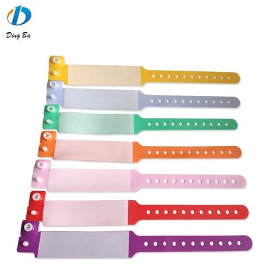 Pulsera de vinilo de PVC de colores para niños en el parque de diversiones 250 * 25mm y 170 * 18mm