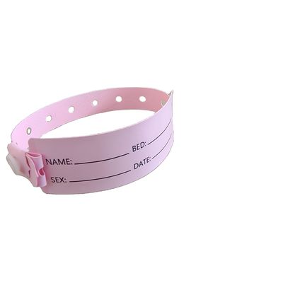 Pacientes hospitalarios Brazalete de identificación médica de PVC Muñeca con 250*25mm y 170*18mm Tamaños