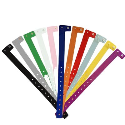 250*25mm Pulseras de identificación de PVC desechables con y diseño personalizable
