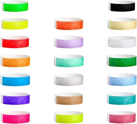 Pulseras de pulsera Tyvek desechables personalizadas con etiqueta de etiqueta RFID impresa Eventos