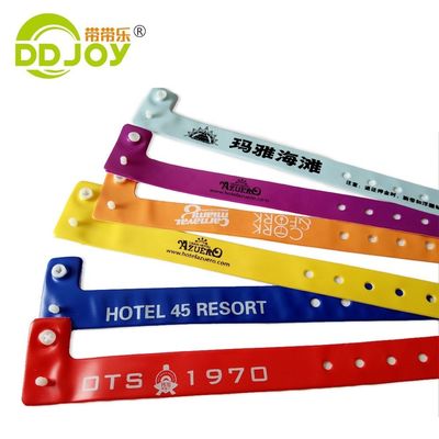 250*25mm Pulseras de identificación de PVC desechables con y diseño personalizable