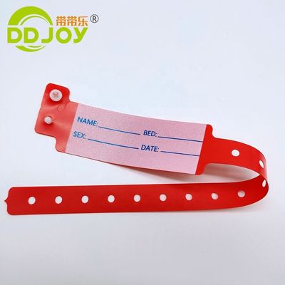 Pulsera infantil de identificación de pacientes médicos de PVC/vinilo para hombres de DDJOY a granel