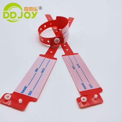 Pulsera infantil de identificación de pacientes médicos de PVC/vinilo para hombres de DDJOY a granel