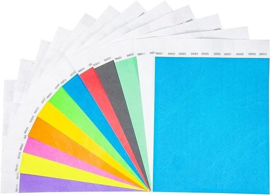 Pulsera Tyvek de papel impreso para eventos y fiestas Logotipo OEM resistente a las lágrimas Aceptable