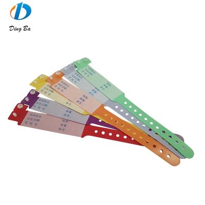 ISO9001 Certificado Vinyl amarillo pulsera de identificación de PVC personalizada para el medio ambiente
