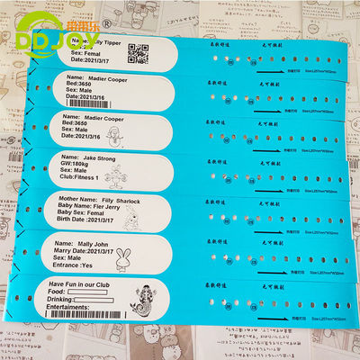 Material térmico Joyería Material principal OEM ODM Pulseras de identificación de adultos a prueba de agua