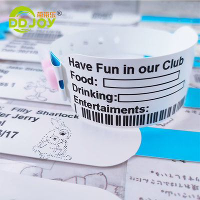 Material térmico Joyería Material principal OEM ODM Pulseras de identificación de adultos a prueba de agua
