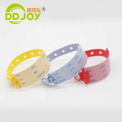 Pulsera desechable de PVC personalizada para paciente súper suave de 170*18mm Información infantil