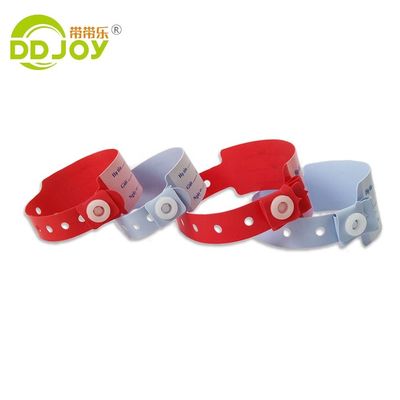 Pulsera desechable de PVC personalizada para paciente súper suave de 170*18mm Información infantil