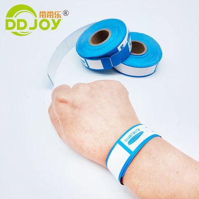 Papel térmico sintético de color personalizado Muñeca de identificación de pulsera Rollo para eventos Suministros para fiestas