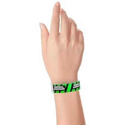 Pulseras de Tyvek impermeables para eventos Pulseras de papel cómodas y resistentes a las lágrimas