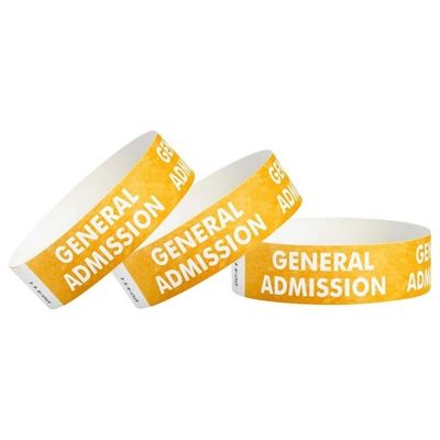 Pulseras de Tyvek impermeables para eventos Pulseras de papel cómodas y resistentes a las lágrimas