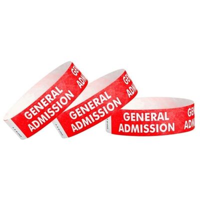 Pulseras de Tyvek impermeables para eventos Pulseras de papel cómodas y resistentes a las lágrimas