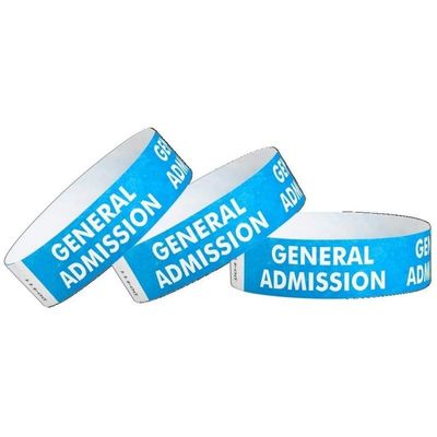 Pulseras de Tyvek impermeables para eventos Pulseras de papel cómodas y resistentes a las lágrimas