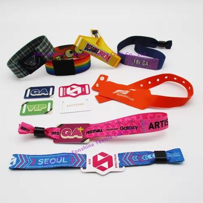 Pulseras RFID de impresión de un solo lado y de dos lados para la marca de eventos personalizados