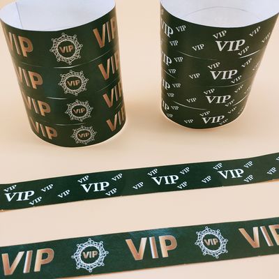 Brazaletes de papel desechables personalizados de una sola vez