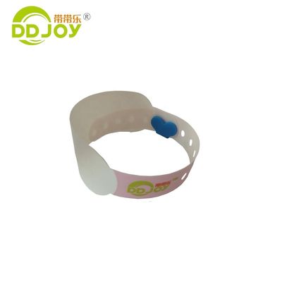 Identificación del paciente personalizada Pulsera de impresión térmica segura y suave con material de papel nanocompuesto
