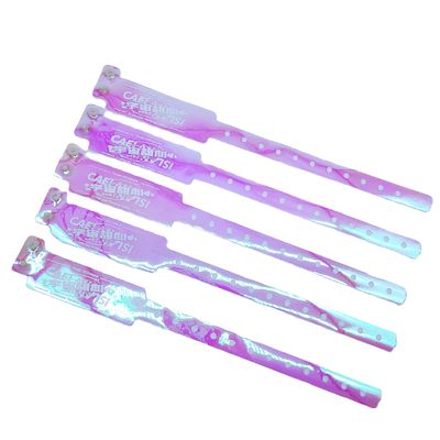 250*25mm/250*16mm Brazaletes de plástico de color gradiente a prueba de agua personalizados para clubes nocturnos de bares