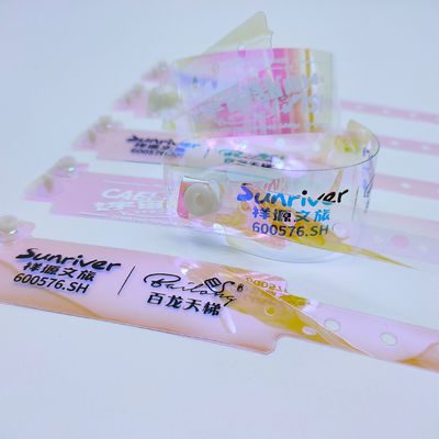 250*25mm/250*16mm Brazaletes de plástico de color gradiente a prueba de agua personalizados para clubes nocturnos de bares