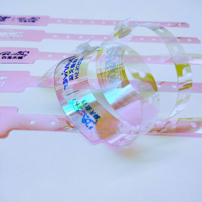 250*25mm/250*16mm Brazaletes de plástico de color gradiente a prueba de agua personalizados para clubes nocturnos de bares