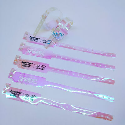 250*25mm/250*16mm Brazaletes de plástico de color gradiente a prueba de agua personalizados para clubes nocturnos de bares