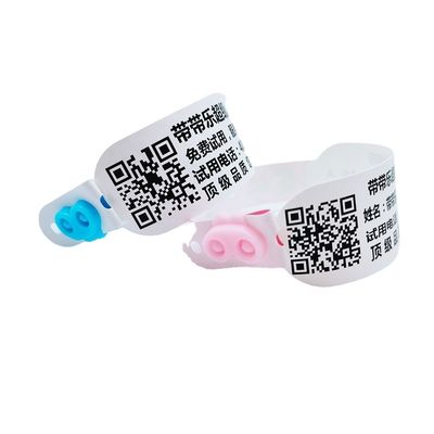 Brazalete de código de barras VIP de alta durabilidad térmica para niños adultos en eventos de networking