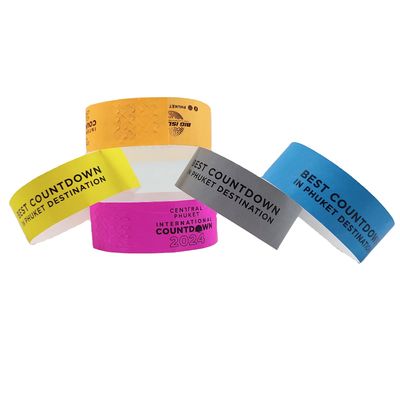 Pulseras de papel personalizadas para promociones 250*25mm/250*19mm Impresión en un solo color