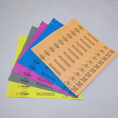 Pulseras de papel personalizadas para promociones 250*25mm/250*19mm Impresión en un solo color