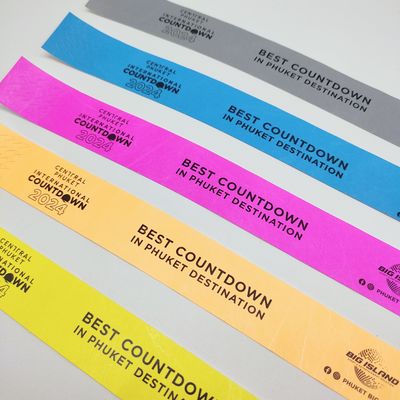 Pulseras de papel personalizadas para promociones 250*25mm/250*19mm Impresión en un solo color