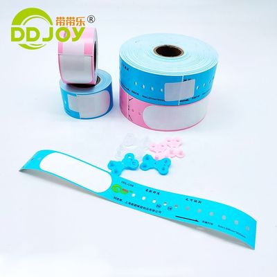 Pulsera de papel de impresión térmica a prueba de agua desechable para niños adultos