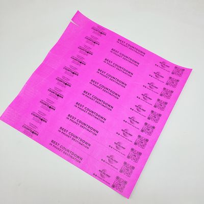 Pulseras de papel personalizadas para promociones 250*25mm/250*19mm Impresión en un solo color