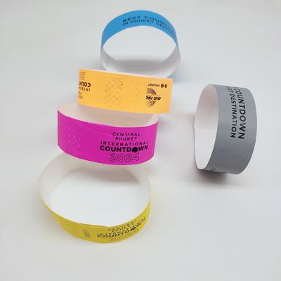 Pulseras de papel personalizadas para promociones 250*25mm/250*19mm Impresión en un solo color