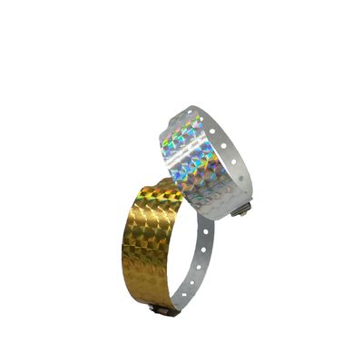 Pulsera de material holográfico en forma de L personalizable para eventos 250 * 25mm en naranja