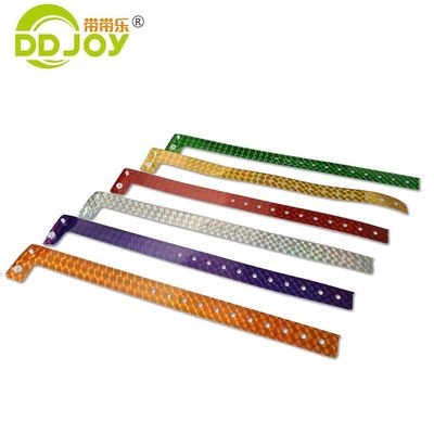 Pulsera de material holográfico en forma de L personalizable para eventos 250 * 25mm en naranja