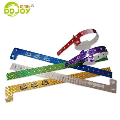 Pulsera de material holográfico en forma de L personalizable para eventos 250 * 25mm en naranja