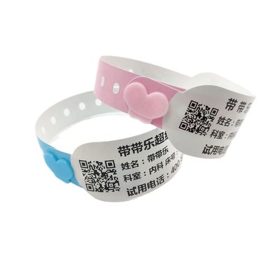 Pulsera de papel térmico para hospitales y envío de grupos a través de DHL FedEx UPS EMS o TNT