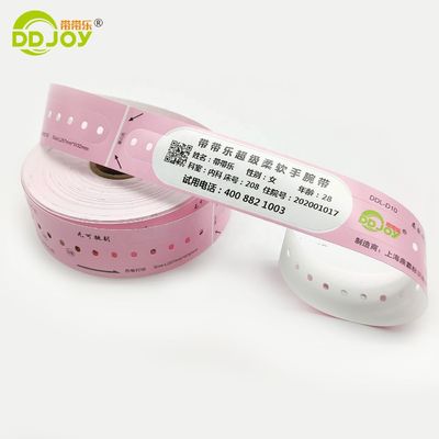 Pulsera de papel térmico para hospitales y envío de grupos a través de DHL FedEx UPS EMS o TNT