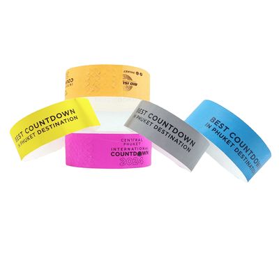 Pulseras de papel impermeables para eventos 250*25mm/250*19mm Duraderas y resistentes al desgarro