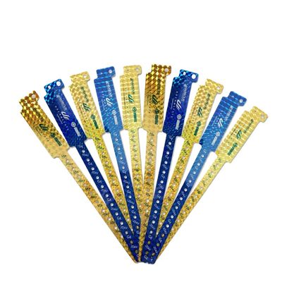 Brazalete de PVC con logotipo personalizado de moda y antialérgico para la identificación del evento
