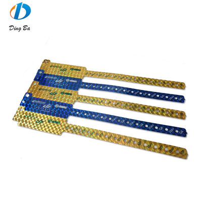 Brazalete de PVC con logotipo personalizado de moda y antialérgico para la identificación del evento